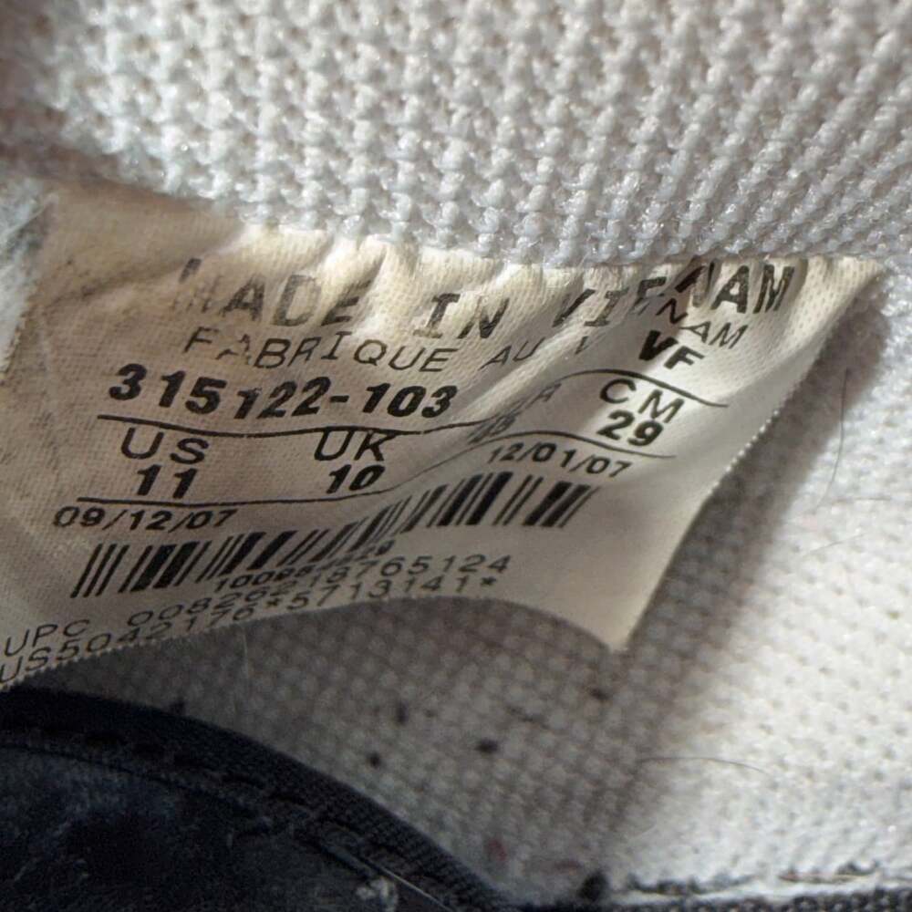 Nike Air Force 1 ‘07 White/Flint Grey-Cool Grey-Blk Mens Size 11 315122-103 - Picture 9 of 10